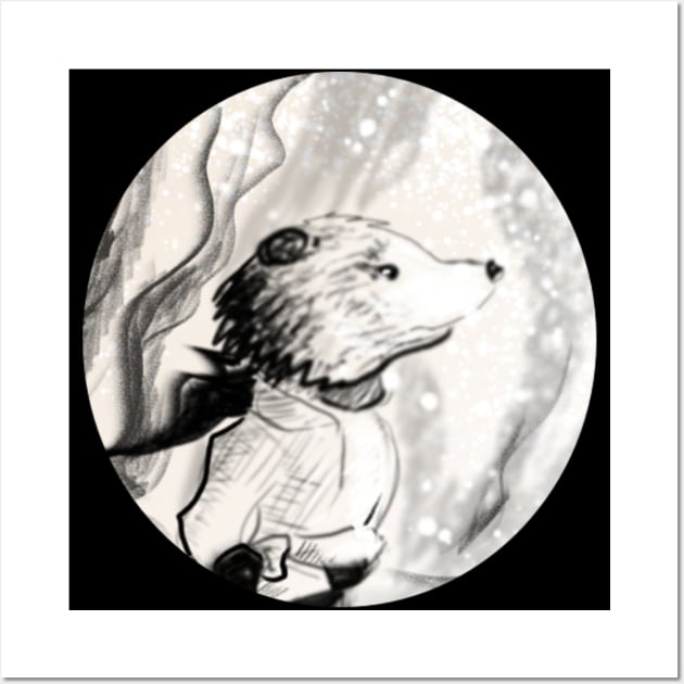 Mole lost in the woods - Children's book inspired designs Wall Art by STearleArt